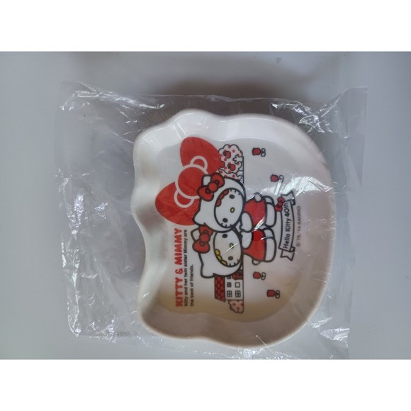 NEW Sanrio Hello Kitty 40th Anniversary KITTY AND MIMMY Plate Rare Plate Dish - Picture 10 of 11